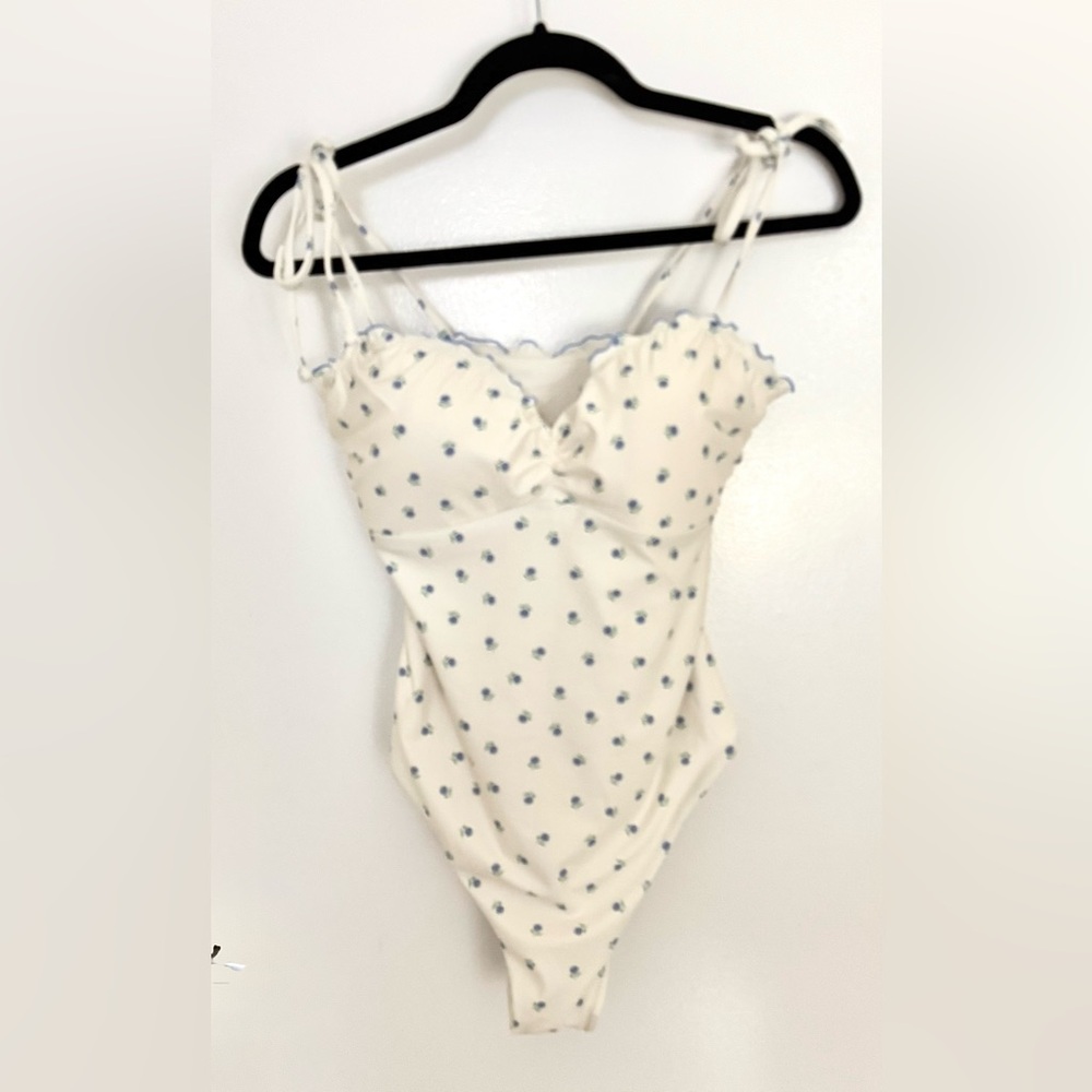 H&M Blue and White Polka Dot One Piece Swimsuit - Picture 7 of 7